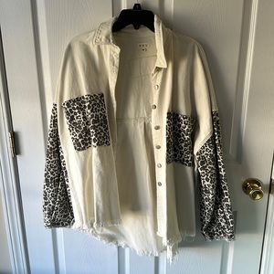 Cheetah jean jacket